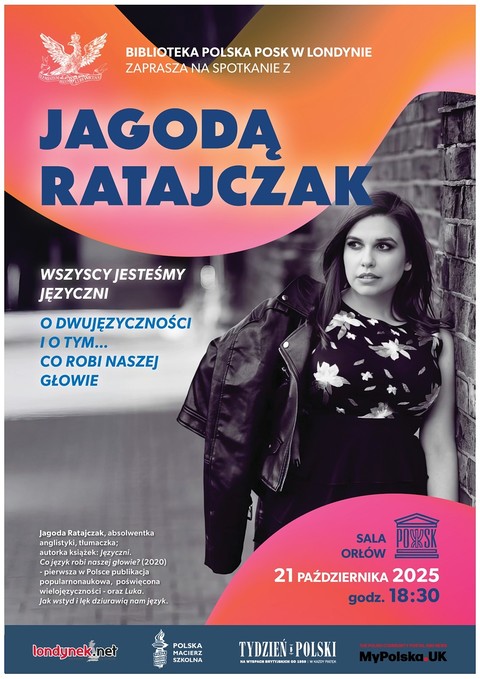 "Wszyscy jesteśmy języczni" - spotkanie z filolożką Jagodą Ratajczak