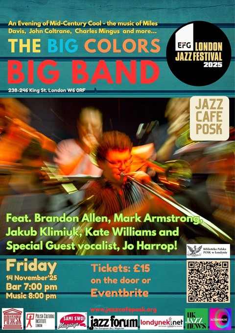 Jazz Café POSK zaprasza: The Big Colors Big Band