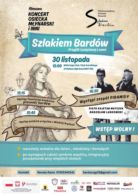"Szlakiem Bardów w Londynie" - Międzynarodowy Festiwal Piosenki Szlakiem Bardów