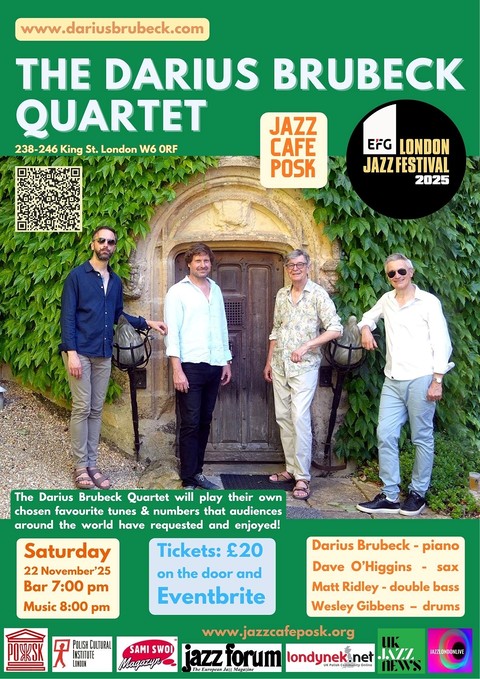 Jazz Café POSK zaprasza: The Darius Brubeck Quartet