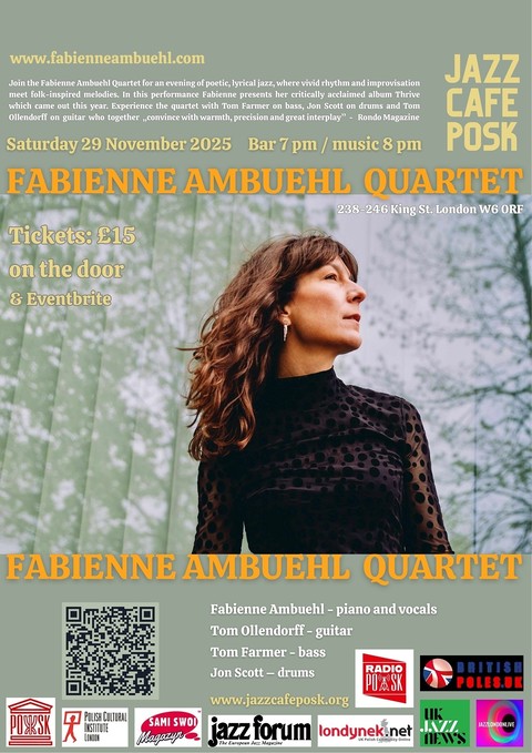 Jazz Café POSK zaprasza: Fabienne Ambuehl Quartet