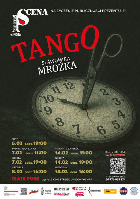 Czarna komedia Sławomira Mrożka - "Tango" w wykonaniu Sceny Polskiej. UK