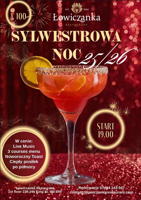 Sylwester w restauracji Łowiczanka