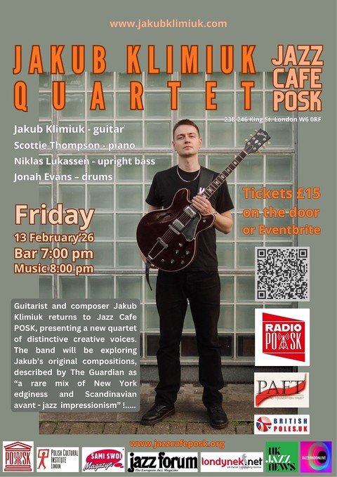 Jazz Café POSK zaprasza: Jakub Klimiuk Quartet