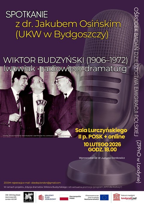 Spotkanie rocznicowe: Wiktor Budzyński – twórca "Wesołej Lwowskiej Fali"