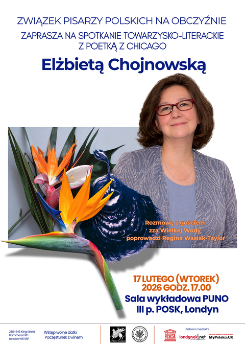 Związek Pisarzy Polskich zaprasza na spotkanie z Elżbietą Chojnowską 