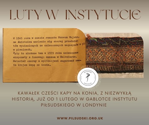 Eksponat lutego w Instytucie Józefa Piłsudskiego