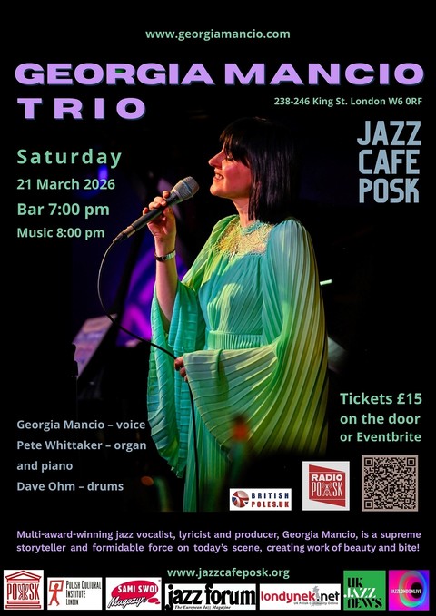 Georgia Mancio Trio na żywo w Jazz Café POSK – 21 marca!