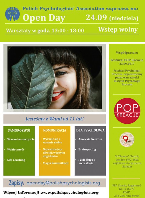 XI Open Day Polish Psychologists' Association