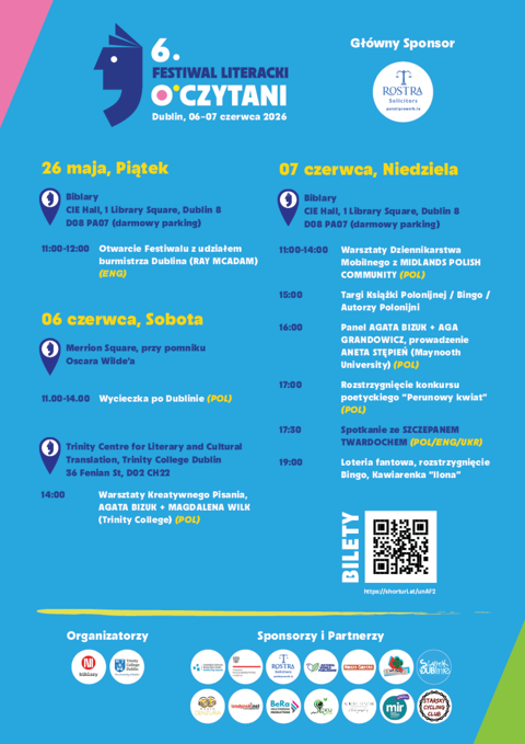 6. Festiwal Literacki O’Czytani w Dublinie