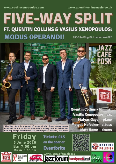 Jazz Café POSK zaprasza: Five-Way Split Feat. Quentin Collins & Vasilis Xenopoulos