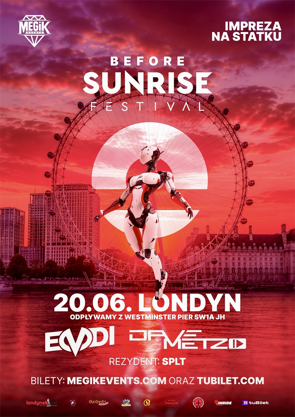 Before Party Sunrise Festival — boat party na Tamizie, 20.06.2026