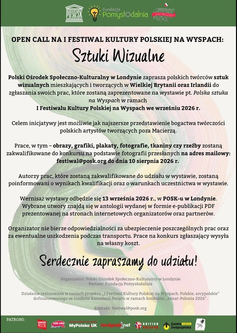 Zaproszenie do udziału w wystawie: "Polska sztuka na Wyspach"