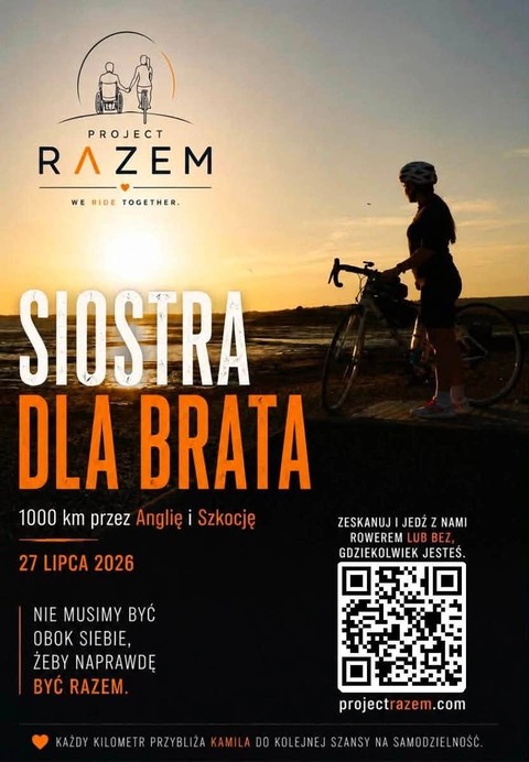 Siostra dla Brata. 1000 km przez Anglię i Szkocję - zbiórka charytatywna