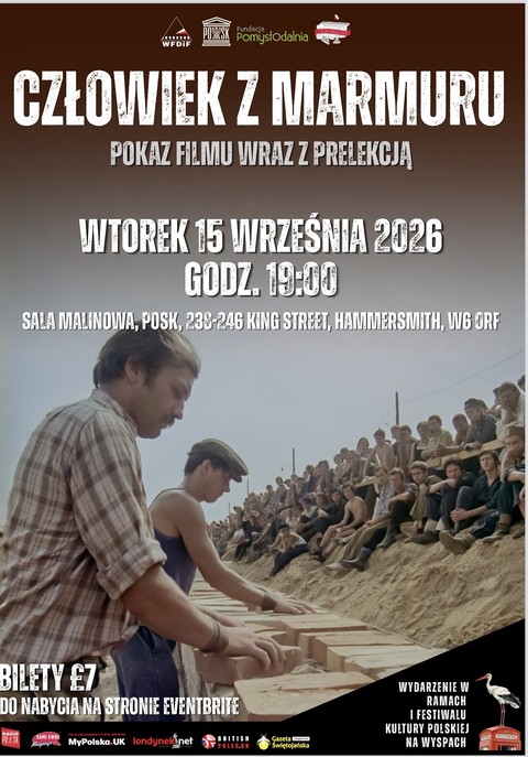 Pokaz filmu "Człowiek z marmuru" Andrzeja Wajdy wraz z prelekcją