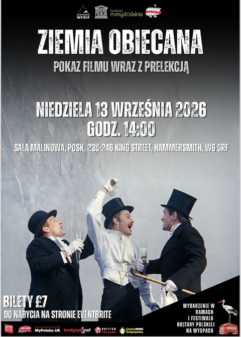 Pokaz filmu "Ziemia obiecana" Andrzeja Wajdy wraz z prelekcją