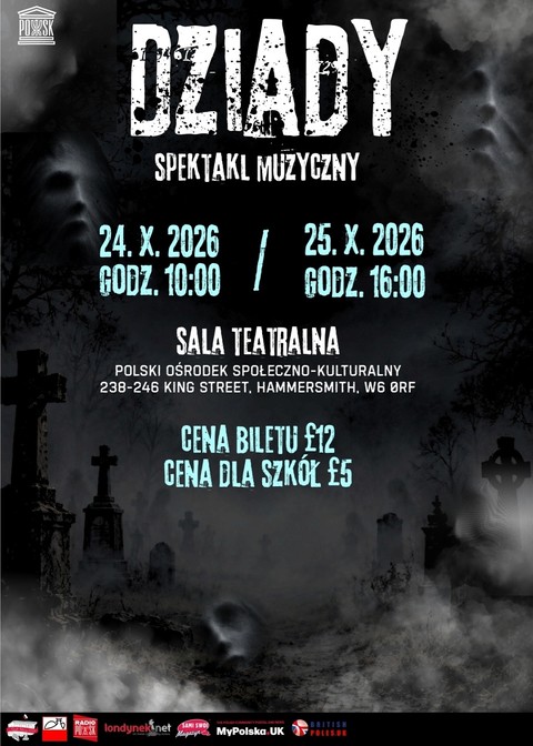 Dziady cz. II - spektakl muzyczny inspirowany dramatem A. Mickiewicza w POSKu