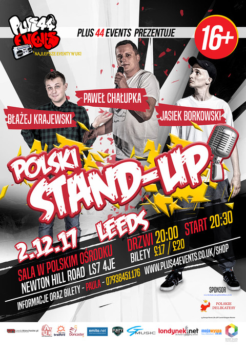 Polski stand-up w Leeds: Krajewski, Chałupka i Borkowski