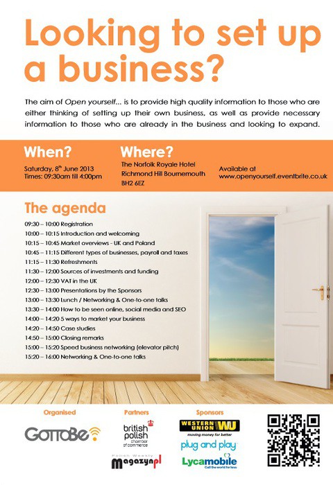 Open yourself... Seminarium biznesowe w Bournemouth