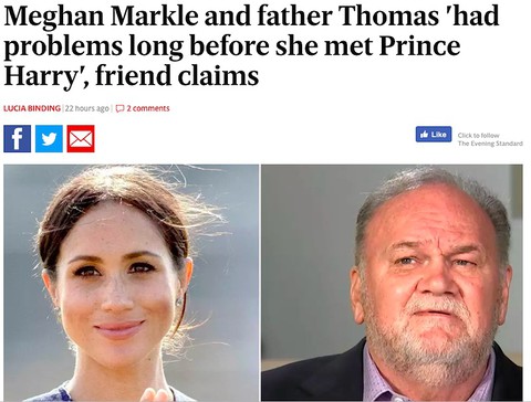 Meghan Markle and father Thomas 'had problems long before she met Prince Harry', friend claims