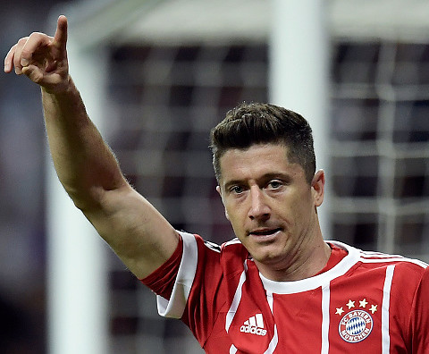 Lewandowski played in the sparring with Manchester United