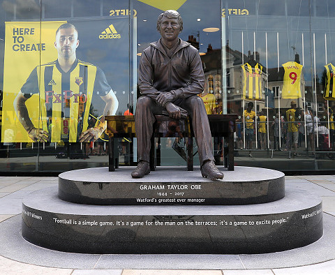 Former England coach Graham Taylor has a monument