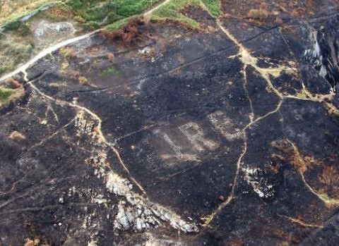 WWII Eire sign found on Bray Head following gorse fire
