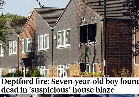 Londyn: 7-latek zginął w pożarze. "Możliwe celowe podpalenie"