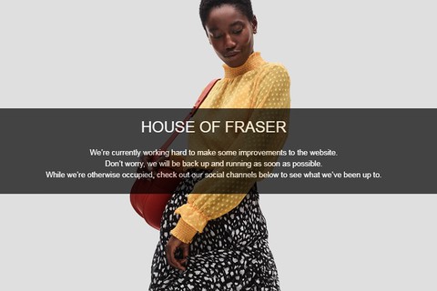 House of Fraser anuluje wszystkie zamówienia online