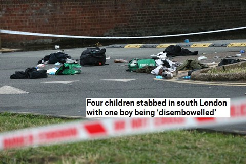 Four children stabbed in south London with one boy being 'disembowelled'