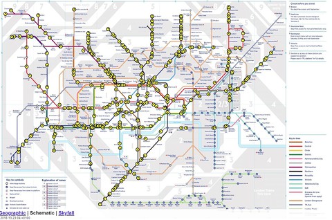 The Tube map that shows exactly where all trains are at any time on the London Underground