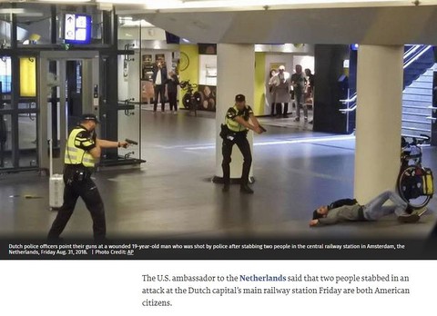 Holandia: Dwie osoby ranne w ataku nożownika to Amerykanie