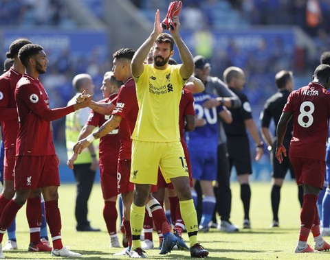 Alisson's blushes spared as Liverpool edge to nervy win at Leicester 2:1