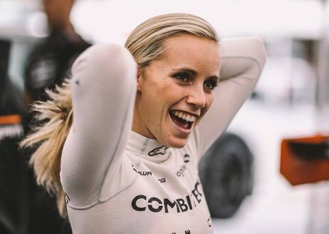 Granddaughter of a well-known rally driver, the first female winner of the STCC race