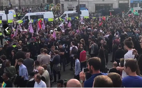 Marsz skrajnej prawicy w Londynie. Zaatakowani policjanci