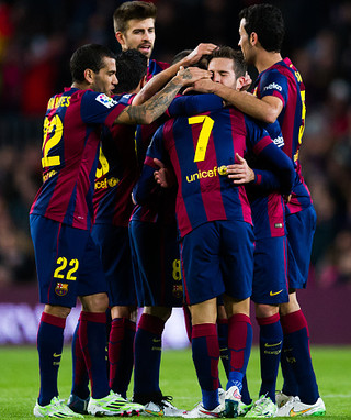 Barcelona paste lowly Huesca behind Pedro's triple in Copa del Rey