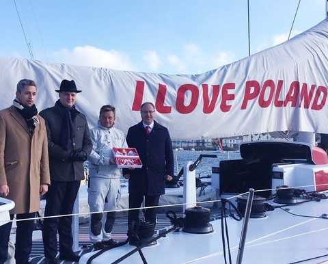 Jacht "I Love Poland" zaprezentowany w Plymouth