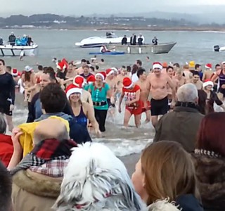 Weymouth's Christmas Day cross harbour swim held