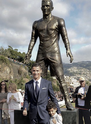 Cristiano Ronaldo statue unveiled at his own museum in Madeira
