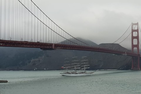 "Dar Młodzieży" reached the port of San Francisco. The ship crossed the Pacific