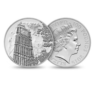 Limited edition silver piece to mark the New Year with depiction of Big Ben 