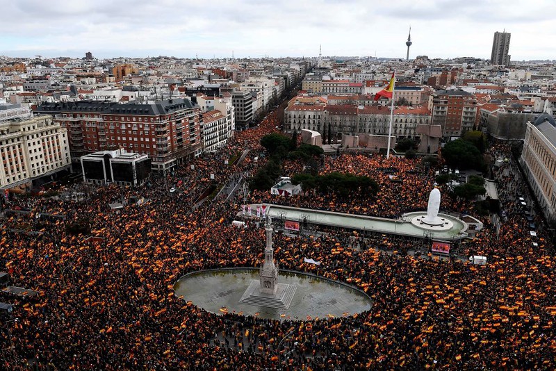 Hiszpania: 45 tys. osób wzięło udział w antyrządowym wiecu w Madrycie