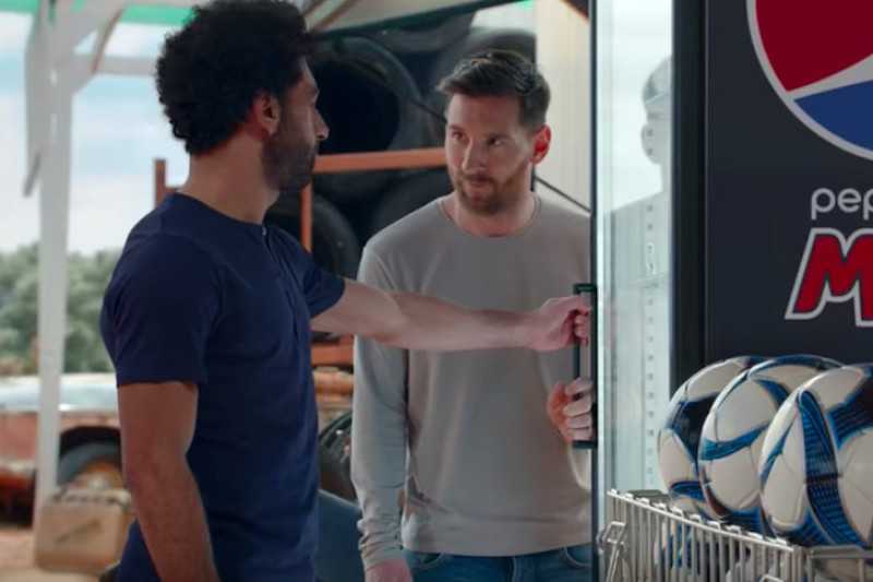 ionel Messi and Mohamed Salah Duel in Brilliant Trick Shot Contest for New Pepsi Ad