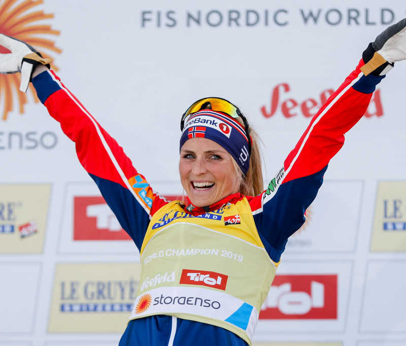 Gold Johaug. Norwegian is the best on the run for 10 km