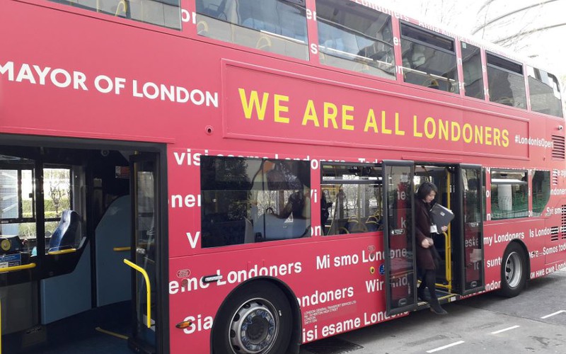 Mayor launches 'LondonIsOpen' bus on four-day tour of capital