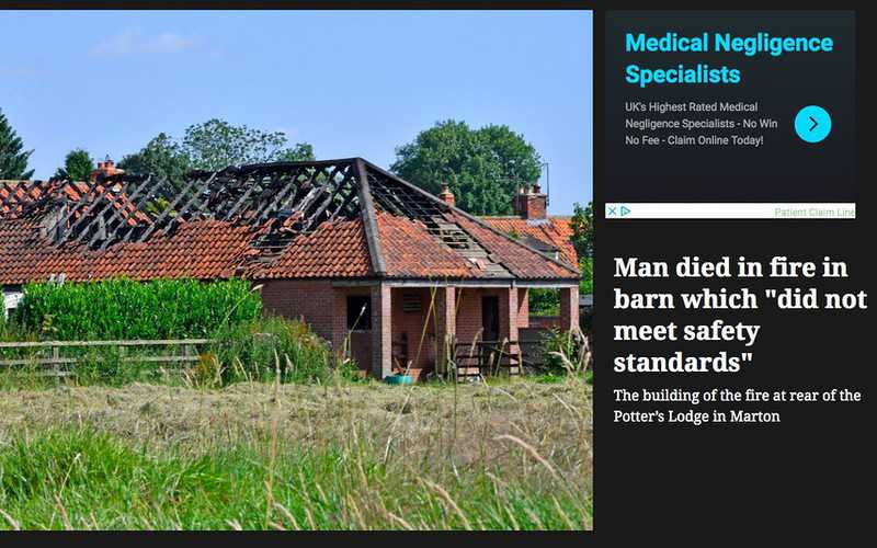 Polski budowlaniec zmarł w pożarze stodoły. "Budynek nie był bezpieczny"