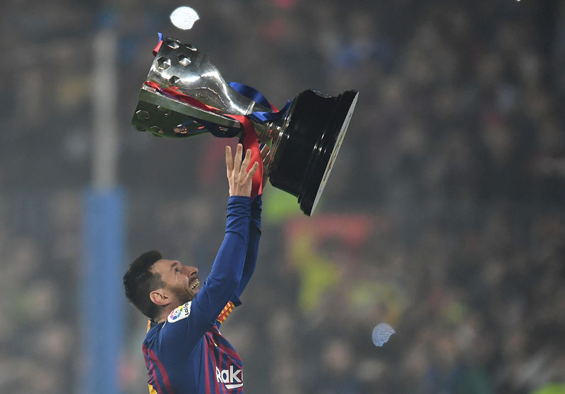 Barcelona win La Liga title as Lionel Messi goal secures victory over Levante