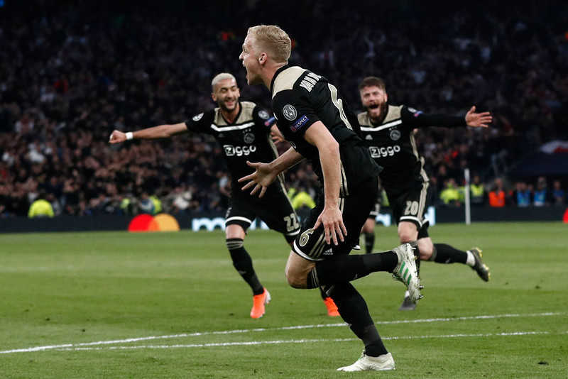 Ajax win 1-0 at Tottenham in first leg of UCL semi-final
