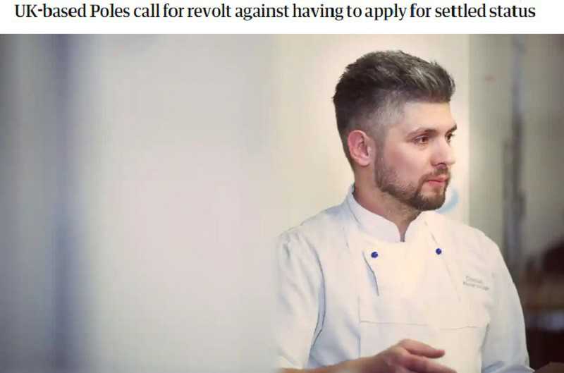 Znany polski szef kuchni buntuje się przeciwko "settled status"