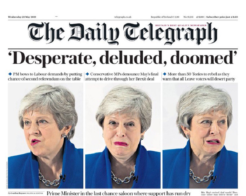  'Desperate, deluded, doomed': what the papers say on May's new Brexit deal